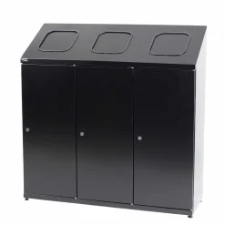 Affaldsstation VIRO 3 rum m. fødder, sort