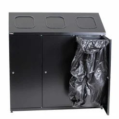 Affaldsstation VIRO 3 rum m. fødder, sort