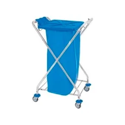 Affaldsstativ X-stel med hjul og låg