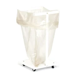 Affaldsvogn, hvid. Til 60 ltr. sække