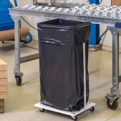 Affaldsvogn, hvid. Til 60 ltr. sække