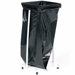 Affaldsvogn, hvid. Til 125 ltr. sække