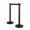 Afspærringsstolper 2 stk. inkl.bånd, sort
