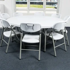 American Ø180 cm m. 8 klapstole