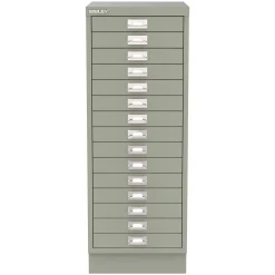 BISLEY skuffeskab, 15 skuffer, Antracit, A3