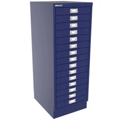 BISLEY skuffeskab, 15 skuffer, Antracit, A3