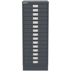 BISLEY skuffeskab, 15 skuffer, Antracit, A3