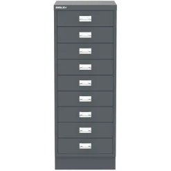 BISLEY skuffeskab, 9 skuffer, Antracit, A3