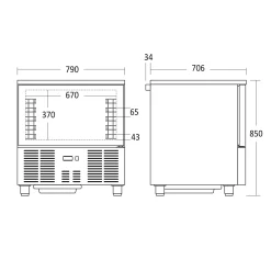 Blæstkøler Scandomestic GBC05X, rustfri stål