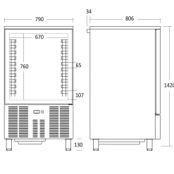 Blæstkøler Scandomestic GBC10X, rustfri stål