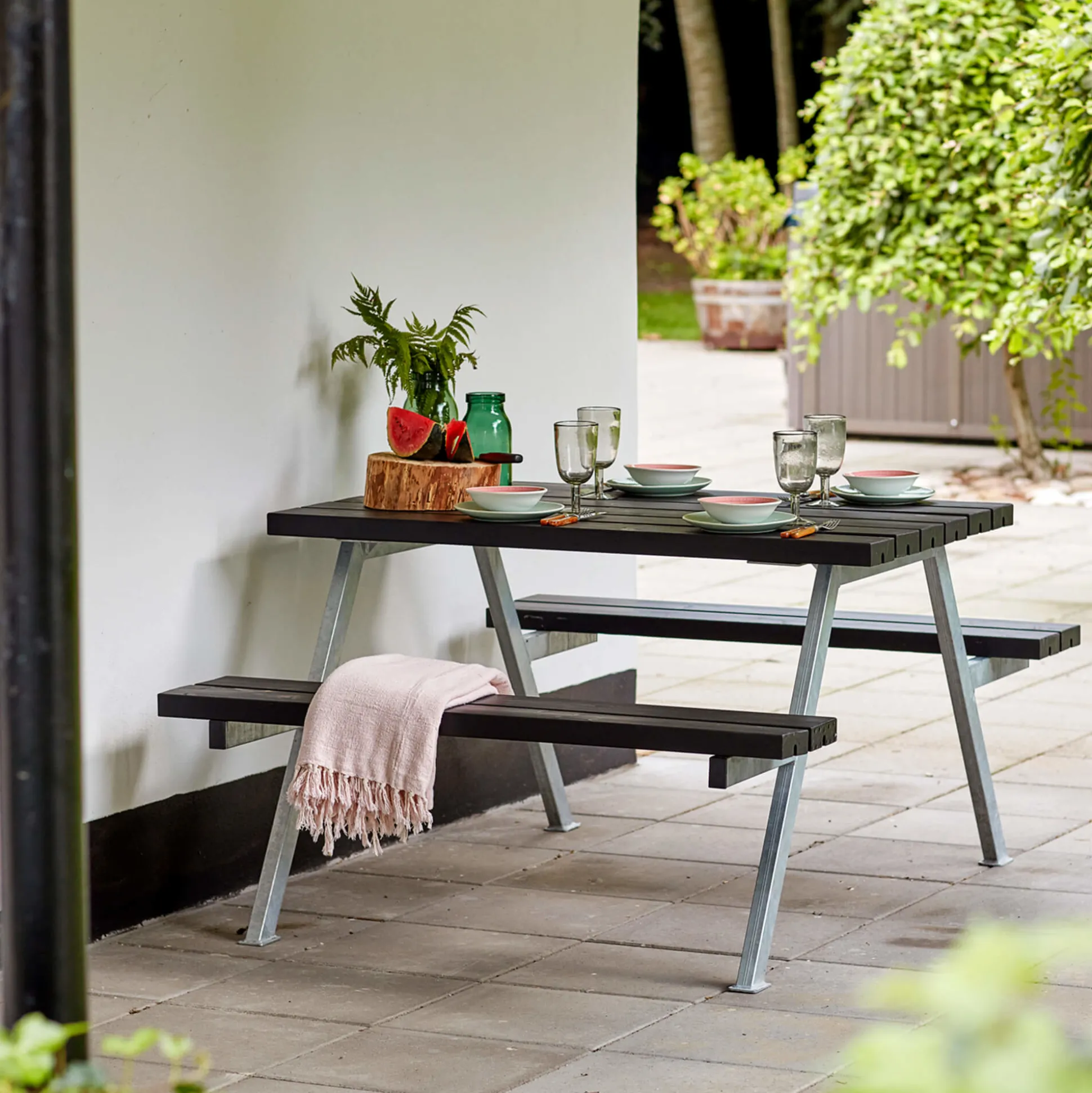 Bord bænkesæt Alpha 9 Sort