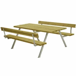 Bord bænkesæt Alpha 12 trykimprægneret m. ryglæn