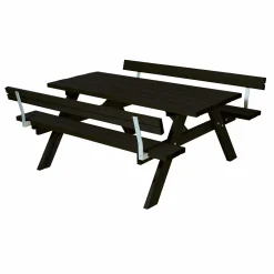 Bord bænkesæt Basic Sort m. ryglæn