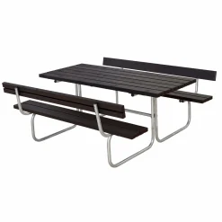 Bord bænkesæt Classic Sort m. ryglæn