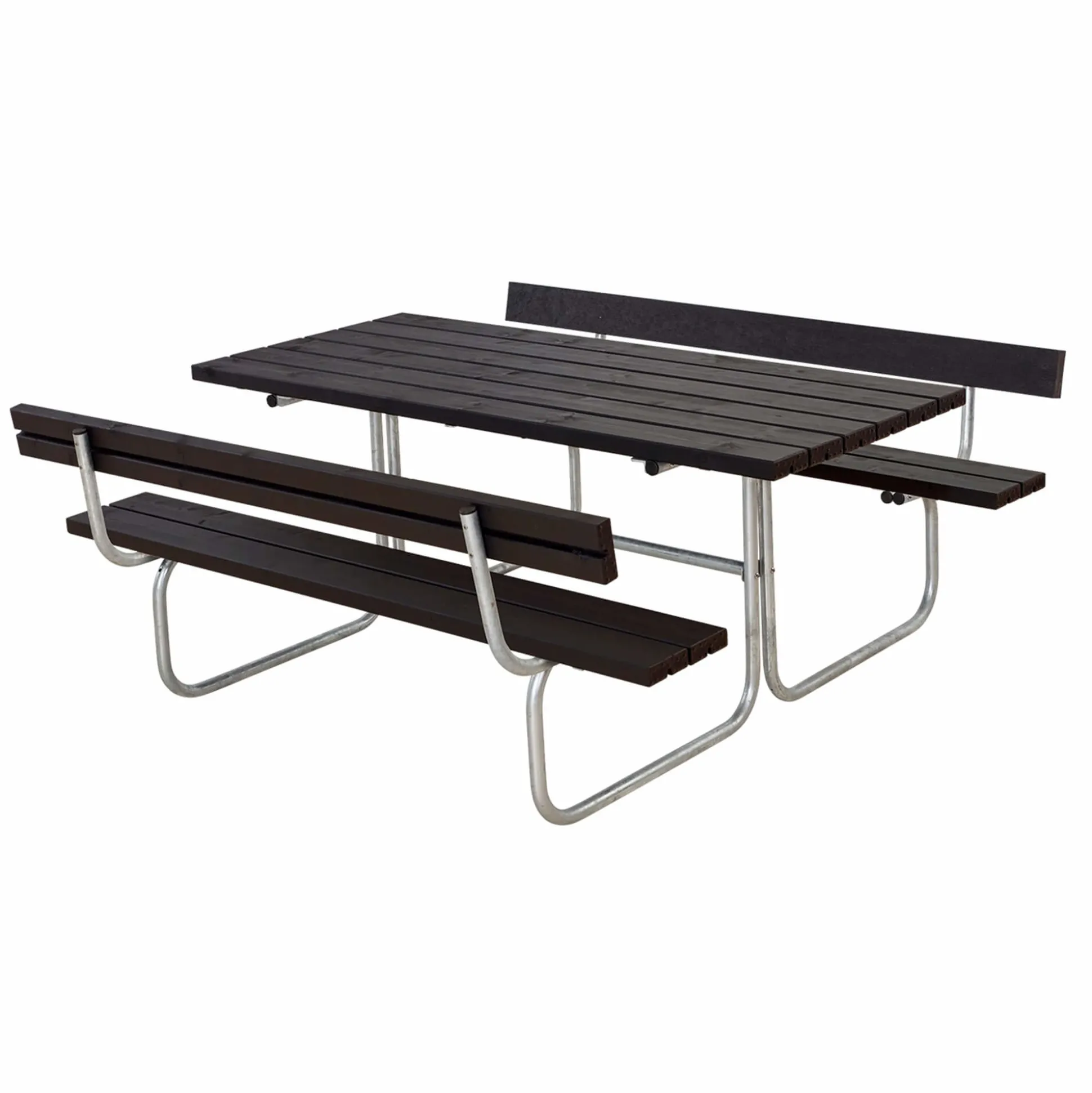 Bord bænkesæt Classic Sort m. ryglæn