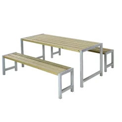 Bord bænkesæt Plan - trykimprægneret