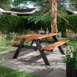 Bord bænkesæt Thermowood 177 cm, brun