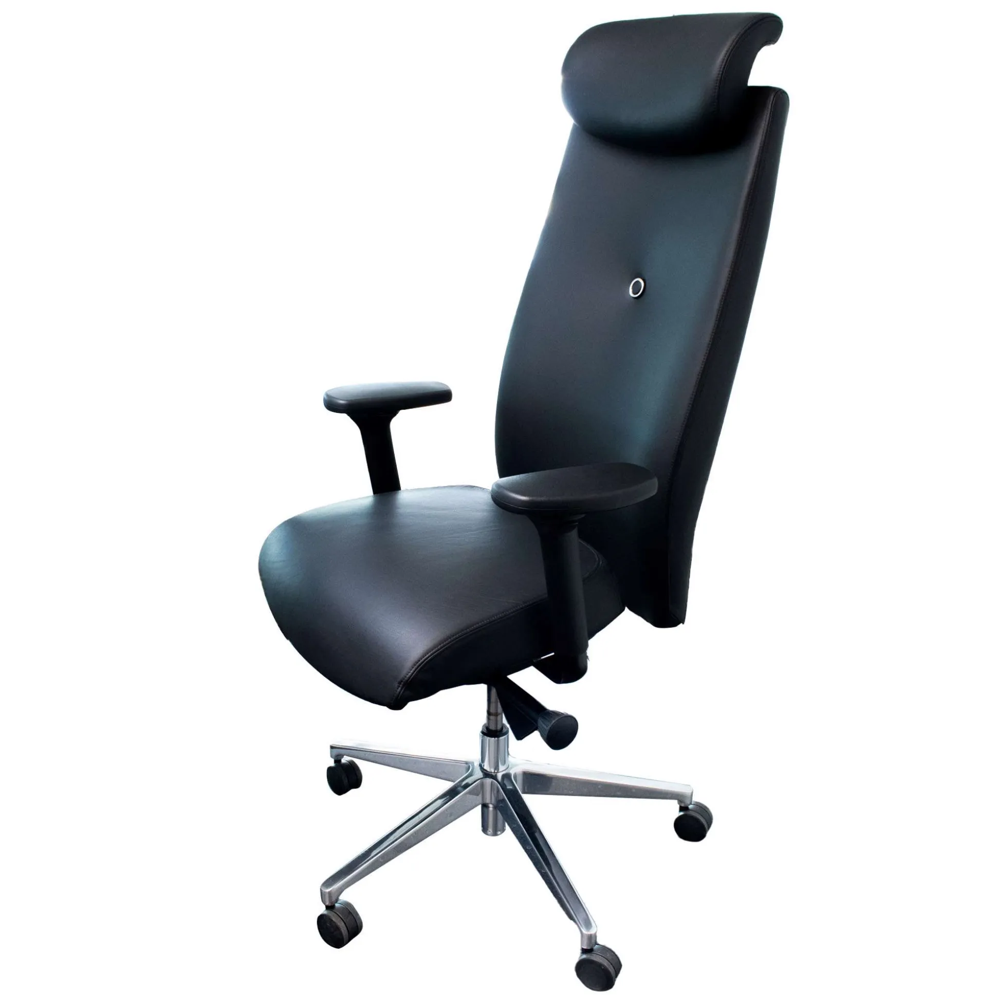 Chefstol Savo XO, sort læder