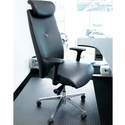 Chefstol Savo XO, sort læder