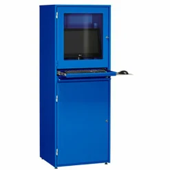 Computerskab med ventilation, blå