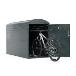 Cykelgarage BOX m. 2 vægge og buet tag