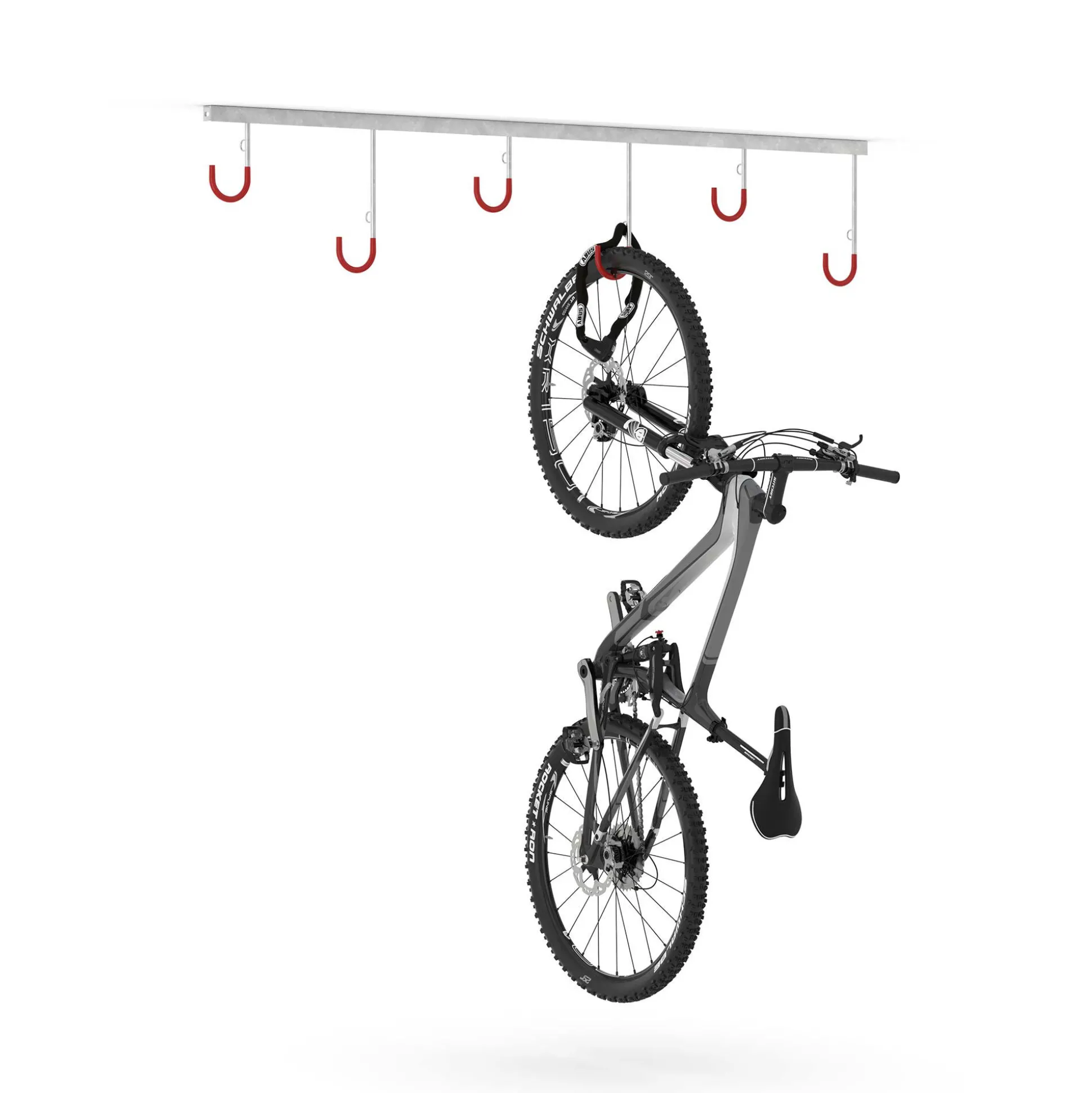 Cykelstativ hængende 6 kroge, loft