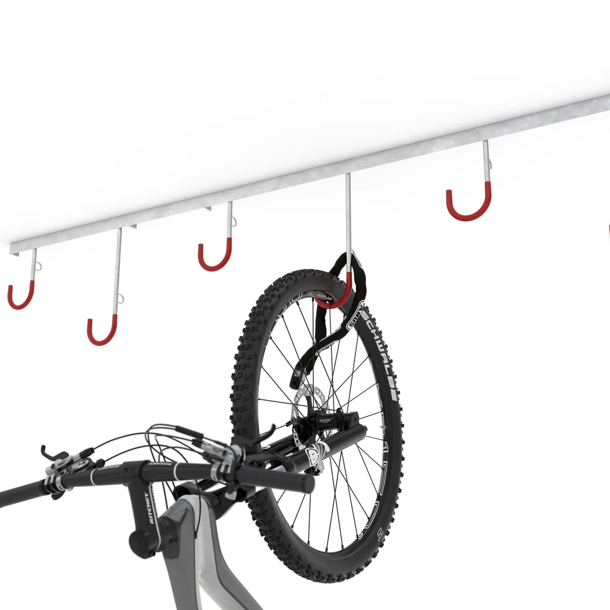 Cykelstativ hængende 3 kroge, loft