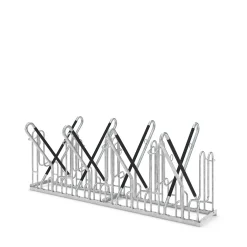 Cykelstativ m. støtte FT 8 bøjler, dob.
