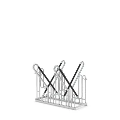 Cykelstativ m. støtte FT 4 bøjler, dob.