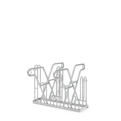 Cykelstativ m. støtte GX 4 bøjler, dob.