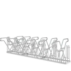 Cykelstativ m. støtte GX 12 bøjler, dob.