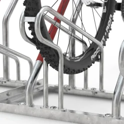 Cykelstativ m. støtte XF 4 bøjler, dob.