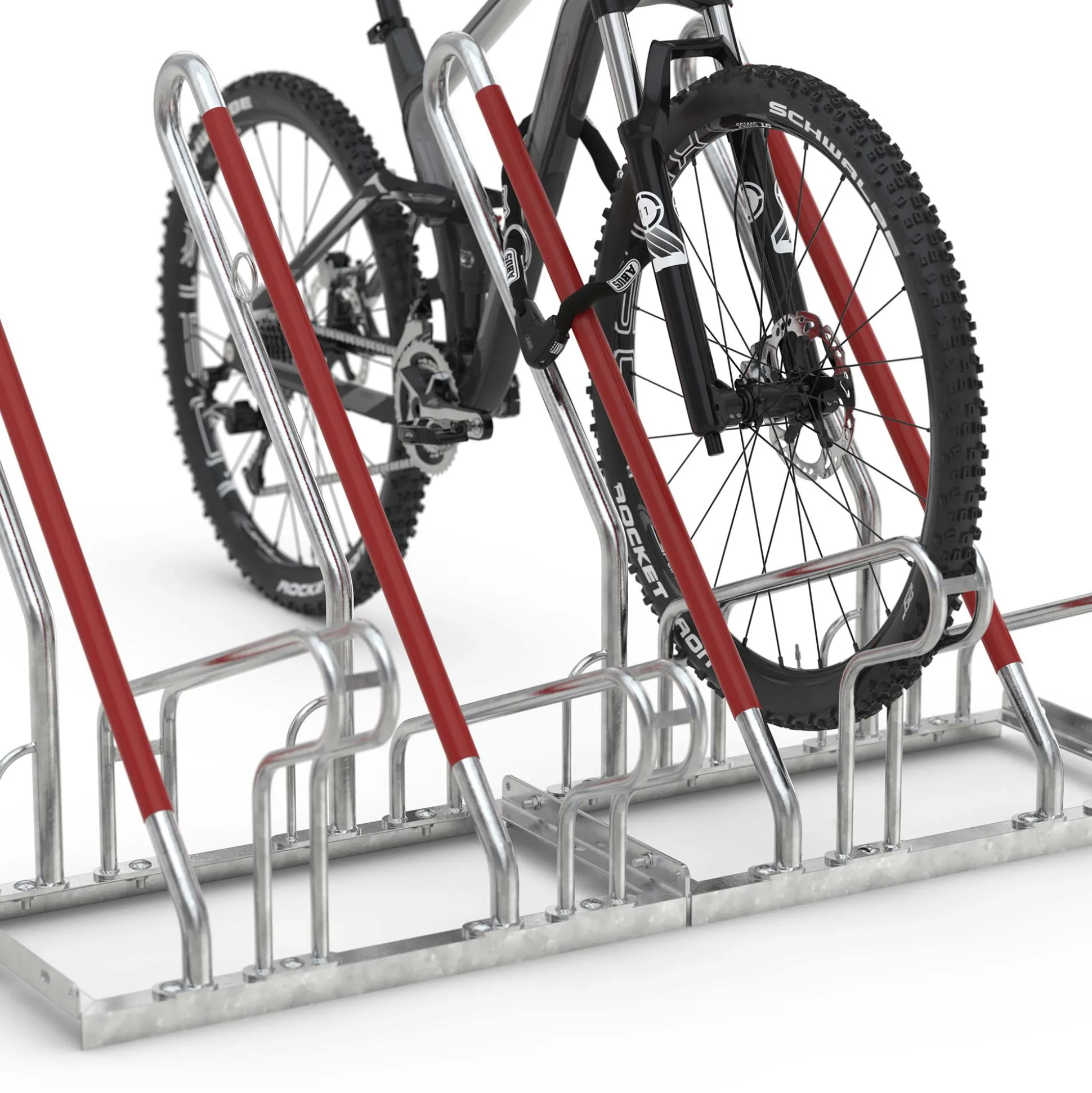 Cykelstativ m. støtte XF 4 bøjler