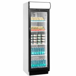 Display køleskab Tefcold CEV425CP hvid/sort