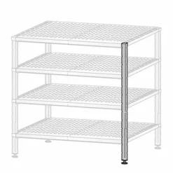 Eco Color søjle 180 cm lysegrå