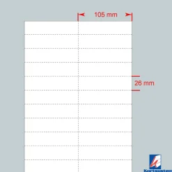 Etiketkarton perforeret A4 for laserprin