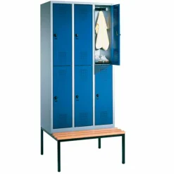 Evolo personaleboks m. bænk 3 x 2 rum