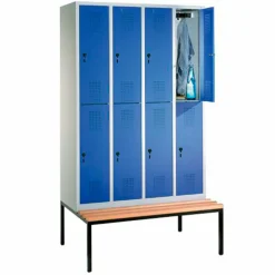 Evolo personaleboks m. bænk 4 x 2 rum