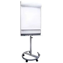 Flipover tavle med rund fod på hjul 65x100h cm.