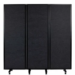 Foldeskærm PZ Flex 180x180h cm., sort