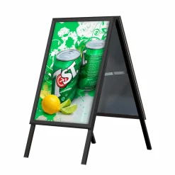 Gadeskilt Alu-line, 50x70 cm, sort