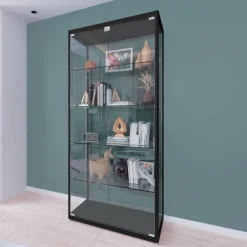 Glasvitrine Diamond 8, sort