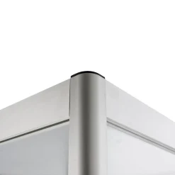 Glasvitrine Diamond 4L, m. lys, grå