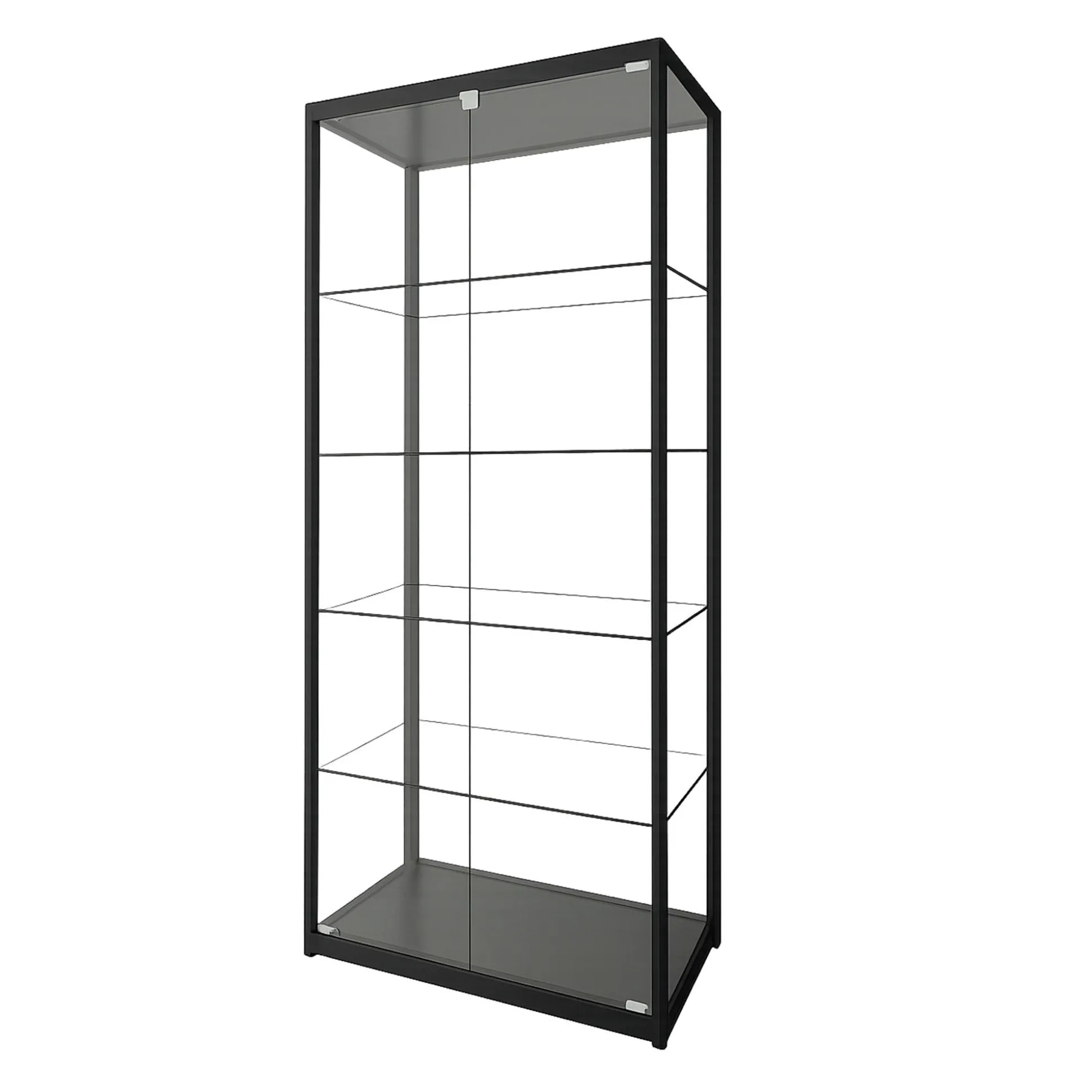 Glasvitrine Diamond 8L m. lys, sort