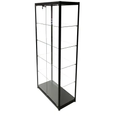 Glasvitrine Diamond 8L m. lys, sort
