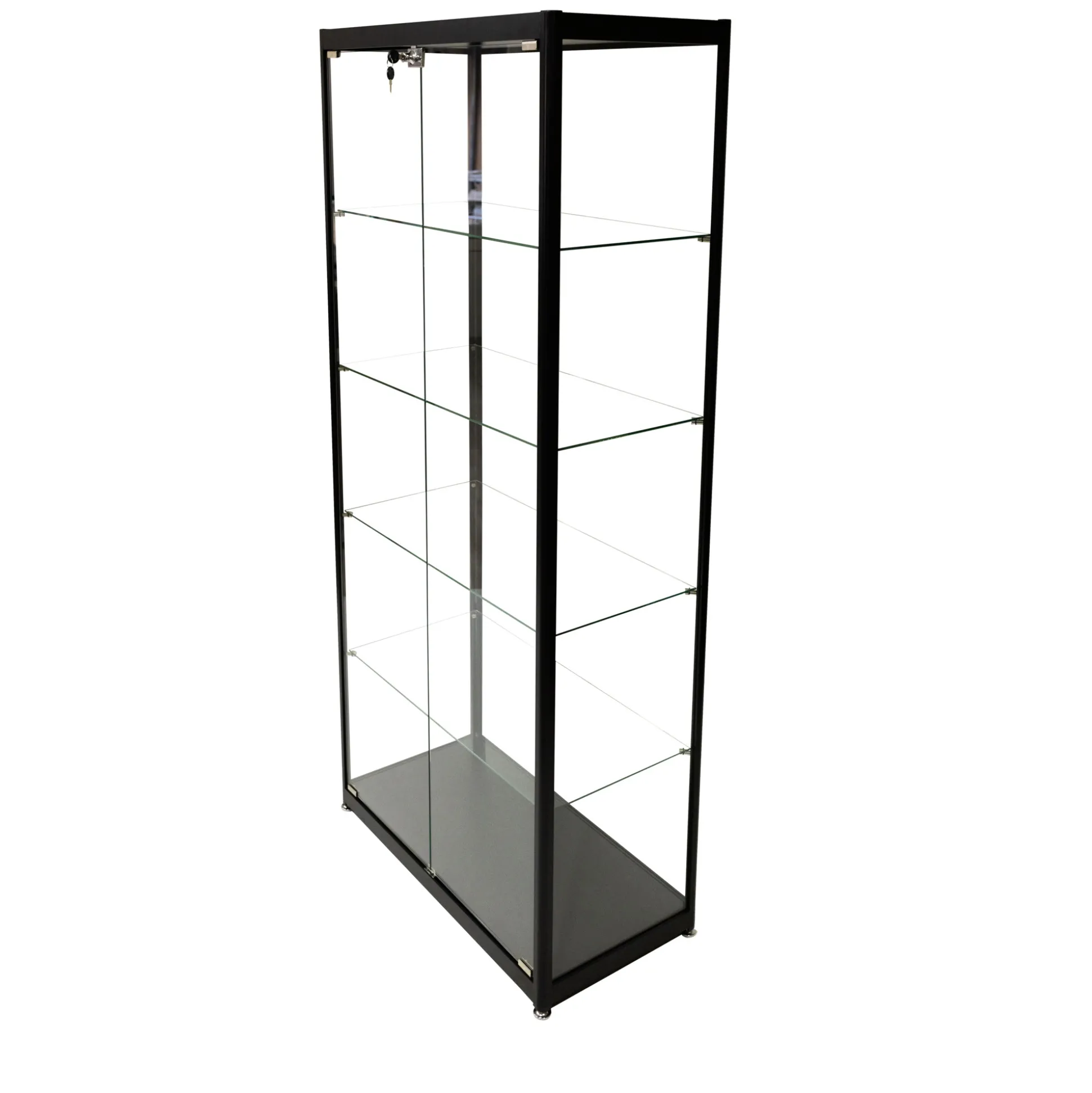 Glasvitrine Diamond 8L m. lys, sort