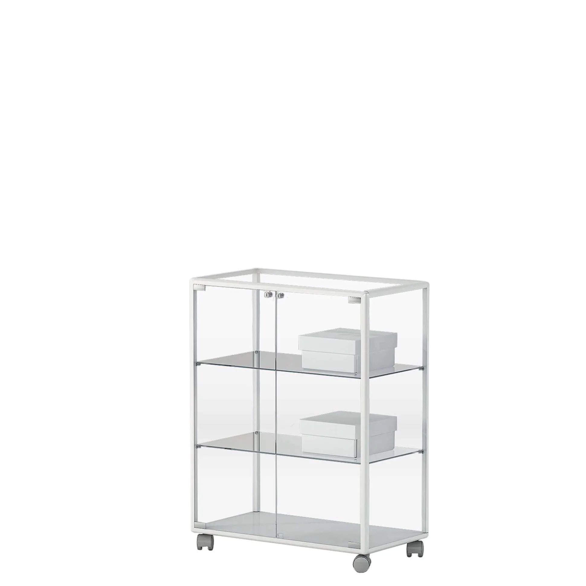 Glasvitrine Lux bred m. 2 hylder