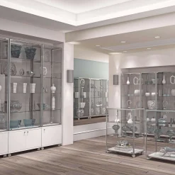 Glasvitrine Lux m. 4 hylder & skab