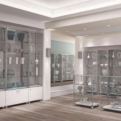 Glasvitrine Lux m. 4 hylder & skab