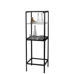 Glasvitrine Profil med låsbar låge